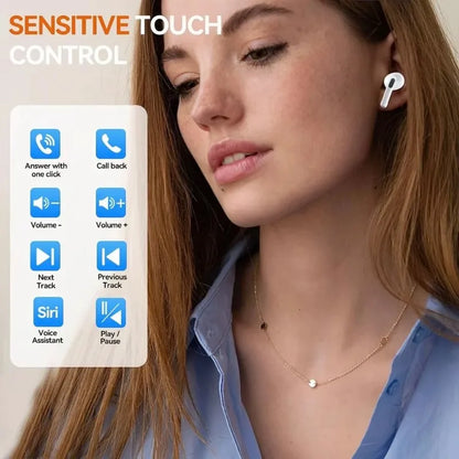 TWS Pro 5 Wireless Earbuds – ANC Noise Cancellation, HiFi Sound, Low Latency, Bluetooth 5.3 for iPhone & Android