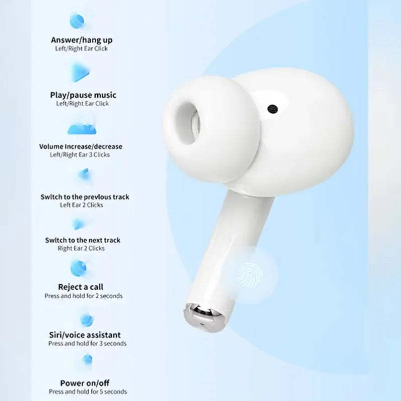 TWS Pro 5 Wireless Earbuds – ANC Noise Cancellation, HiFi Sound, Low Latency, Bluetooth 5.3 for iPhone & Android