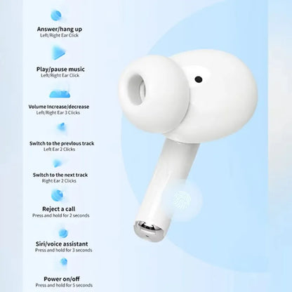 TWS Pro 5 Wireless Earbuds – ANC Noise Cancellation, HiFi Sound, Low Latency, Bluetooth 5.3 for iPhone & Android