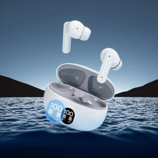 S510 TWS Wireless Earbuds – ANC, HiFi Stereo, Touch Control, Waterproof, LED Display & Mic