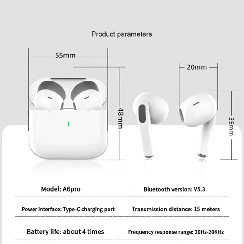 Air Pro True Wireless Earbuds – ANC Noise Cancellation, HiFi Sound, Bluetooth 5.3 for iPhone & Android