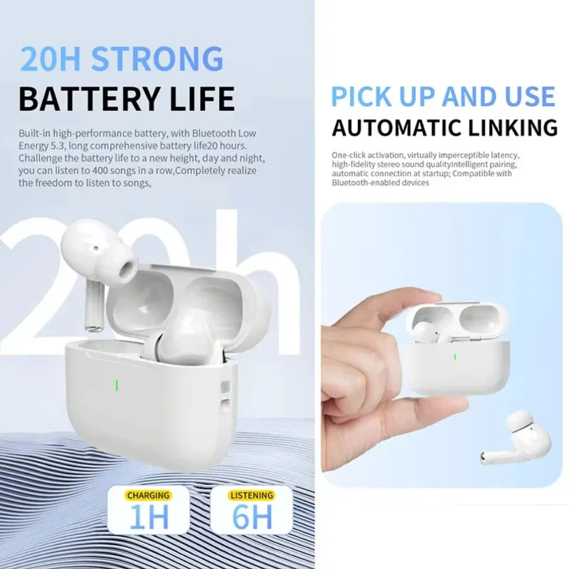 TWS Pro 5 Wireless Earbuds – ANC Noise Cancellation, HiFi Sound, Low Latency, Bluetooth 5.3 for iPhone & Android
