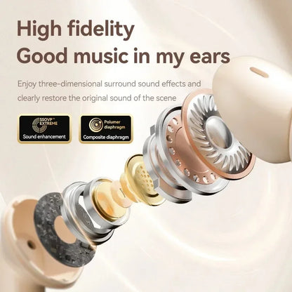 S510 TWS Wireless Earbuds – ANC, HiFi Stereo, Touch Control, Waterproof, LED Display & Mic