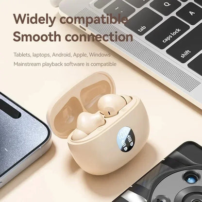 S510 TWS Wireless Earbuds – ANC, HiFi Stereo, Touch Control, Waterproof, LED Display & Mic