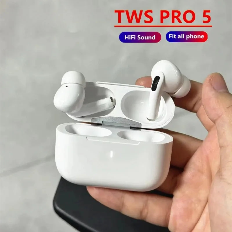 TWS Pro 5 Wireless Earbuds – ANC Noise Cancellation, HiFi Sound, Low Latency, Bluetooth 5.3 for iPhone & Android